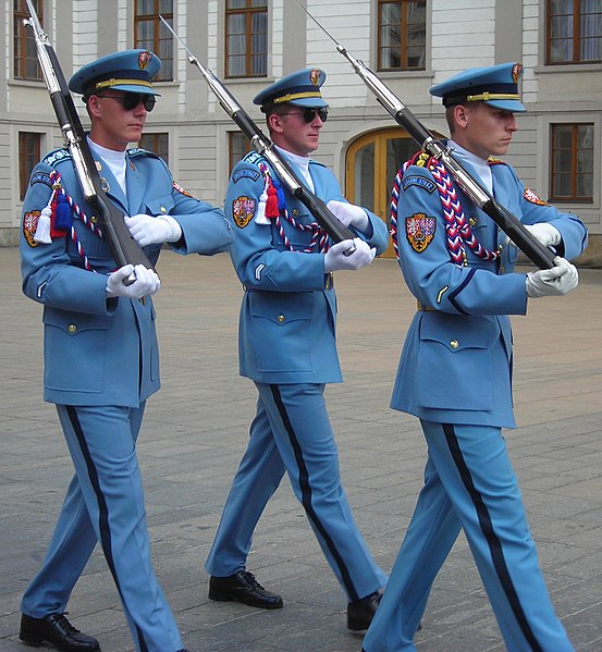 Prague Castle Guard carrying the Czechoslovak vz. 52 rifle