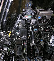 Cockpit layout of the Vampire FB.6