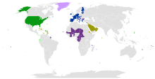 Mappa che fa il confronto mondiale tra dollaro ed euro