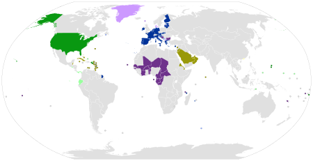 ไฟล์:DOLLAR AND EURO IN THE WORLD.svg