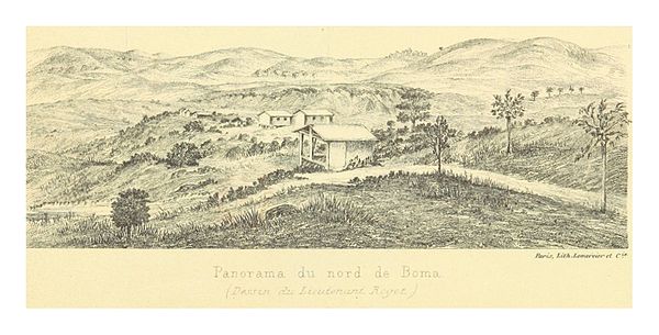 View to the north from Boma, 1889