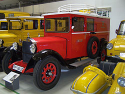 Mercedes-Benz L 1000 Express (W37) Kastenwagen, Landkraftpostwagen der Reichspost im Museumsdepot des Museums für Kommunikation in Heusenstamm