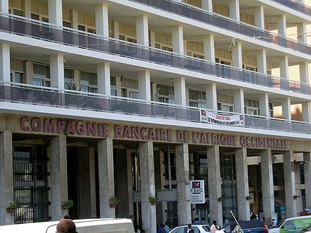 CBAO Bank headquarters at the Place de l'Independance, Dakar, January 2008. Dakar-CBAO.jpg