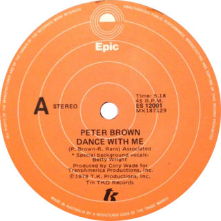 <span class="mw-page-title-main">Dance with Me (Peter Brown song)</span> 1978 single by Peter Brown