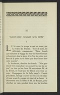 III « MILITAIRE COMME SON ÉPÉE » I LE 30 mars, la troupe se met en route, par la rivière des Prairies. Tout de suite, les difficultés commencent. « Deux bœufs qui traînaient le bagage du sieur de Saint-Germain enfoncèrent dans la glace, d’où l’on les retira avec bien de la peine et ne fîmes que deux lieues dans cette journée ». Le lendemain, abandon des bœufs. « Nos gens estant fort empeschez à se secourir les uns les autres », ne font qu’une lieue. Ils rencontrent M. de La Forest, en route par les Illinois avec trois canots. Compagnon de La Salle jusqu’à l’année précédente, l’enragé coureur de bois s’en est séparé juste avant le voyage où vient de se lancer le découvreur avec la flotte de M. de Beaujeu, pour chercher en vain, pendant deux ans, les bouches