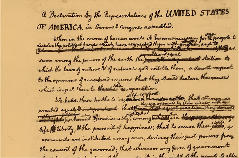 File:Declaration of Independence draft (detail with changes by Franklin).jpg
