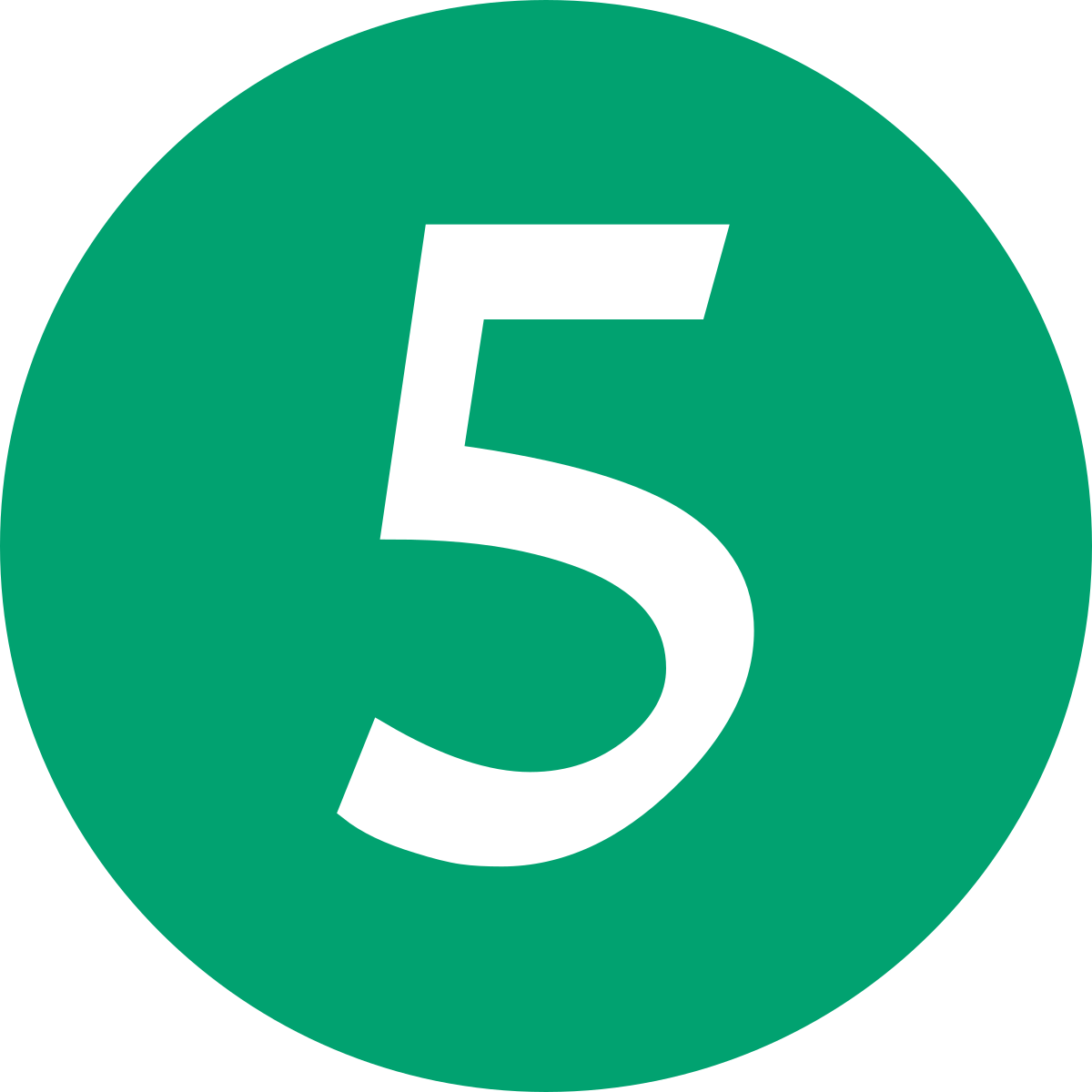 Svg 5. Metro line number. Number 5 svg.