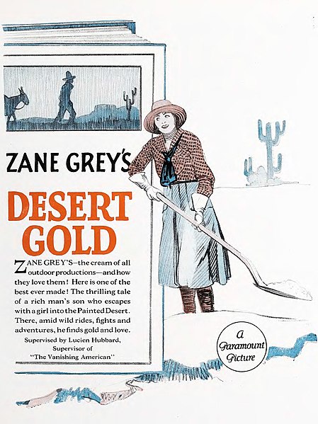 File:Desert Gold 1925 ad in the book - 25 Paramount Showman's Pictures (1925) (page 26 crop).jpg