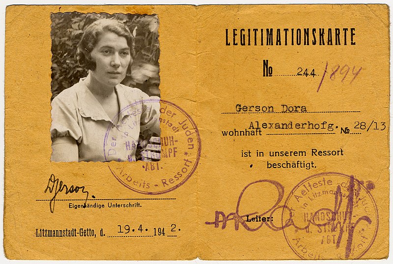 File:Dora Gerson, Litzmannstadt-Getto, 1942.jpg