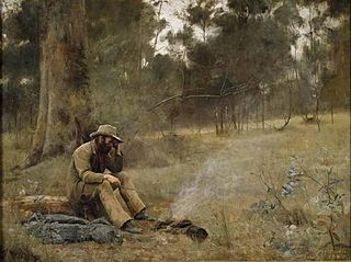 <i>Down on His Luck</i> Painting by Frederick McCubbin