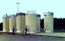 Graphic of a dry storage of spent nuclear fuel Dry Storage of Spent Nuclear Fuel (7845746956).jpg