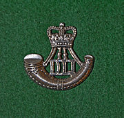 Durham Light Infantry cap badge (Queens crown)