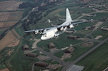 EC-130H der 43rd ECS über Sembach, 1987