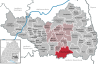 Location of the municipality of Eberhardzell in the Biberach district