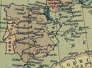 Iberian niemimaa vuonna 1360.