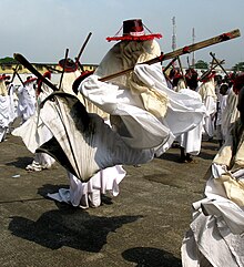 An Eyo Iga Olowe Salaye masquerade jumping Eyo Iga Jump.jpg