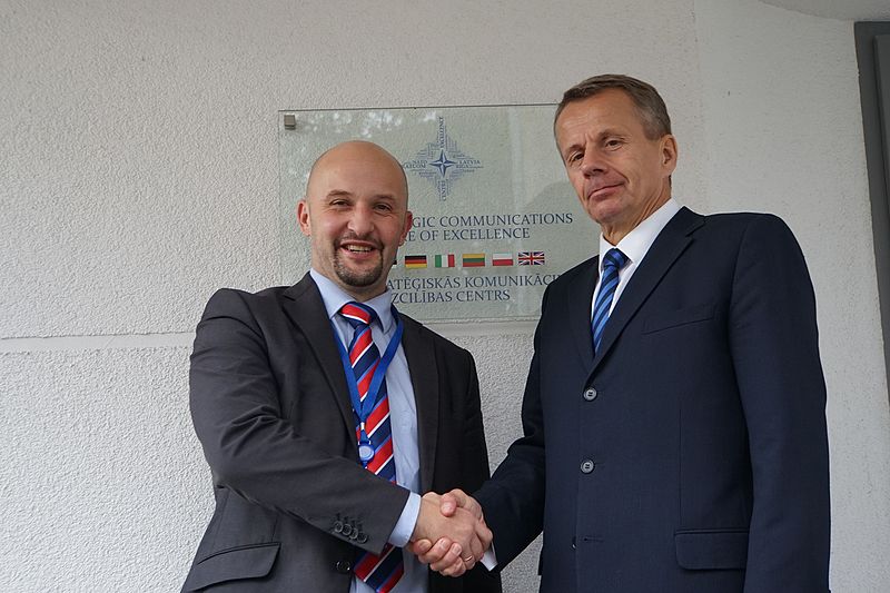 File:FM Jürgen Ligi met with Director of NATO Strategic Communications Centre of Excellence Jānis Sārts (29836529840).jpg