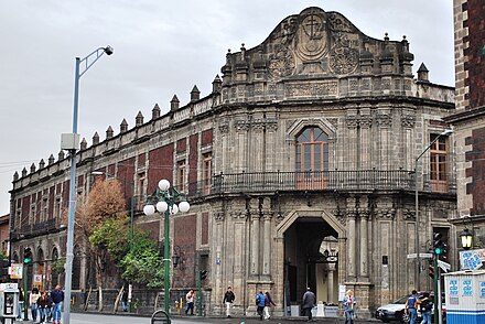 Palais de l'Inquisition de Mexico construit entre 1732 et 1736.