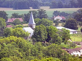 Zicht op het dorp