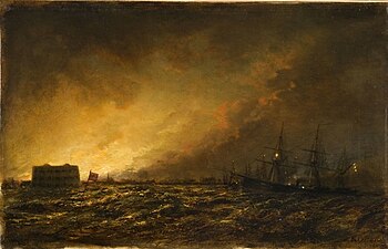 Fire in Kronstadt at Night, c. 1876