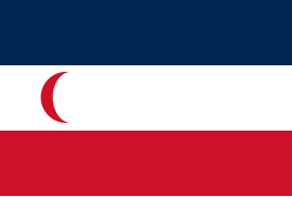 Flagge von Madagaskar unter französischem Protektorat