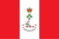 Bandera del Royal Military College of Canada amb la qual es va inspirar Stanley per fer la bandera actual.