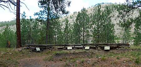 A reconstruction of part of Fort Fizzle at Fort Fizzle Historic Site in Montana. Fort Fizzle.jpg