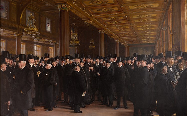 Педер Северин Крёйер. «С Копенгагенской фондовой биржи» (холст, масло, 1895 год)