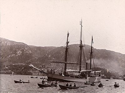 Отплытие «Фрама» из Бергена 2 июля 1893 г.