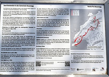 Informationstafel zur Schlacht bei Neuenegg