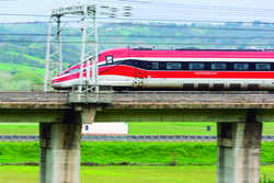 An ETR1000 operated by Trenitalia, an example of the Zefiro series of trains Frecciarossa 1000.tif