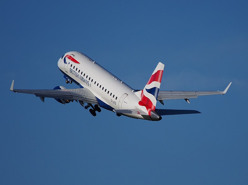 File:G-LCYD BA CityFlyer Embraer ERJ-170STD (ERJ-170-100) takeoff from Schiphol (AMS - EHAM), The Netherlands, 11june2014, pic-7.JPG