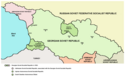 Peta lokasi Republik Sosialis Soviet Abkhazia di kiri atas