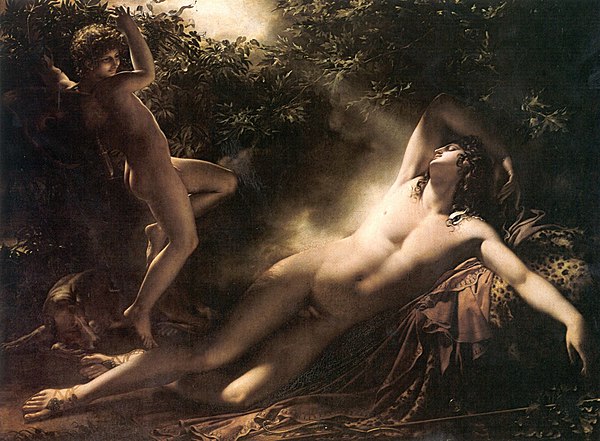 The Sleep of Endymion by Anne-Louis Girodet (1791), Musée du Louvre, Paris.