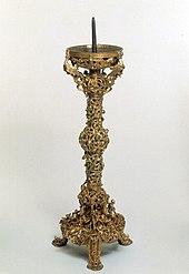 The Gloucester Candlestick, early 12th century, V&A Museum no. 7649-1861 Gloucester candlestick.jpg
