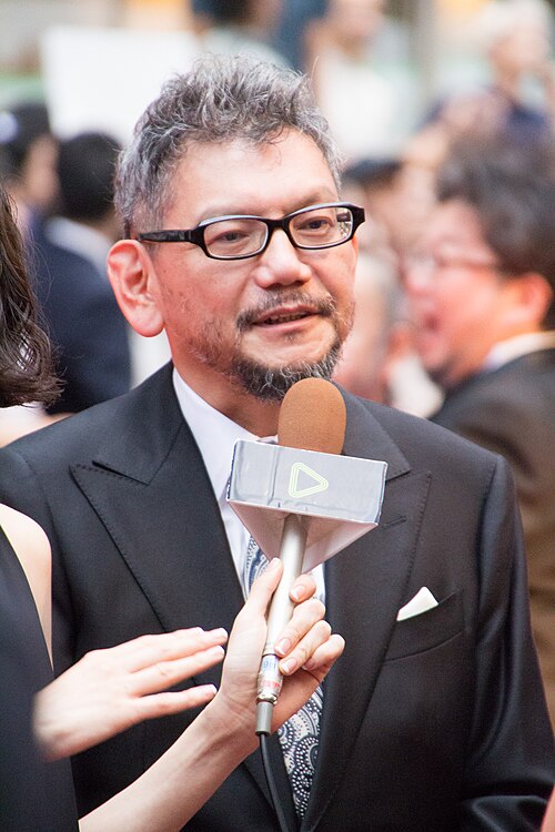 Anno at the premiere of Shin Godzilla in July 2016