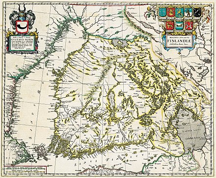 Map of Finland from 1662