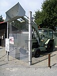 The backhoe loader used by Heinz-Josef Große