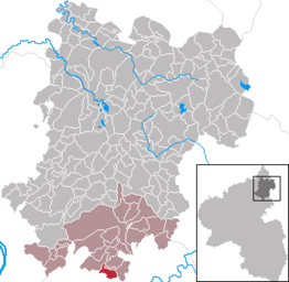 Kaart van Hübingen