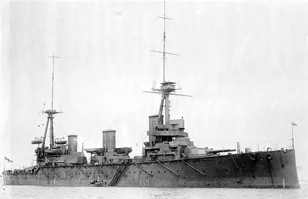 New Zealand at anchor, circa 1911–14