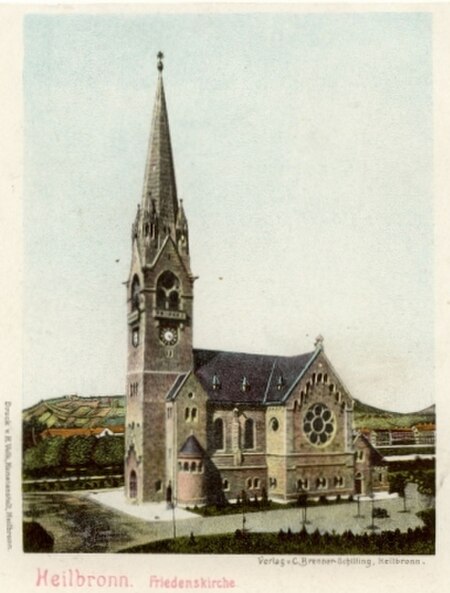 Heilbronn Friedenskirche um 1900 84751