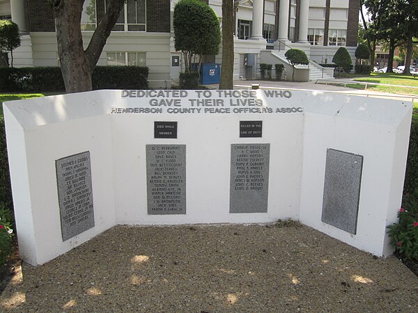 Henderson County Peace Officers Association monument