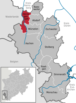 Kaart van Herzogenrath