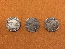 Historic cable car tokens displayed at the San Francisco Cable Car Museum Historic cable car tokens from the San Francisco Cable car museum.jpg