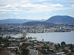 Vy over Hobart