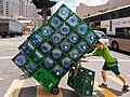 Wasser in Plastikflaschen in Hongkong