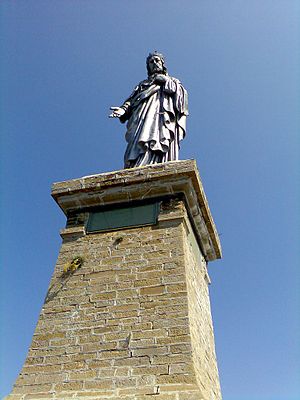 The Christ statue "Il Redentore" on Monte Saccarello