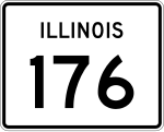 Illinois State Route 176 road sign