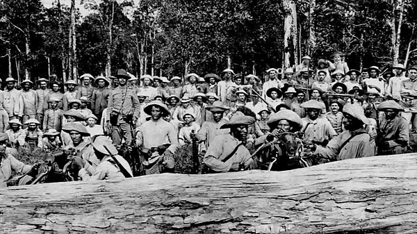 Infantry troops during the Contestado War