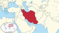 Карта, що показує місце розташування Ірану
